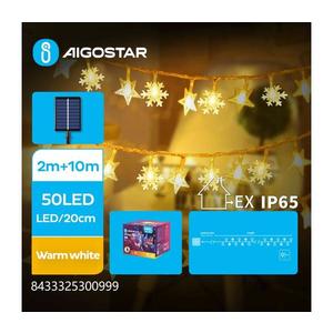 B.V. - LED Solárna vianočná reťaz 50xLED/8 funkcií 12m IP65 teplá biela B10201JE8 vyobraziť