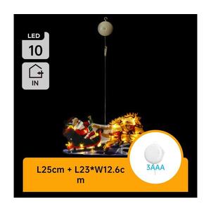 B.V. - LED Vianočná dekorácia LED/3xAAA Santa so sobami 13, 4cm B10303K66 vyobraziť