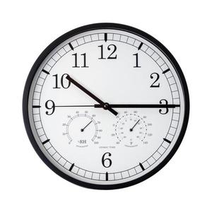 Nástenné hodiny s teplomerom a vlhkomerom pr. 30 cm 1xAA čierna/biela PZTW vyobraziť