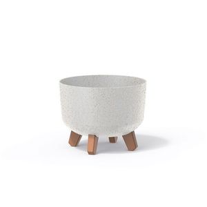 Kvetináč GLOWE STANDARD ECO na nožičkách biely vyobraziť