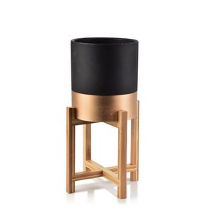 Kvetináč na stojane Ava I čierno-zlatý vyobraziť