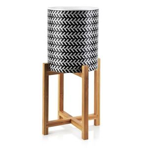 Kvetináč na stojane Ava II čierny so vzorom vyobraziť