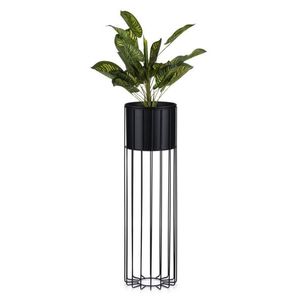 Květináč na stojanu LOFT I 70 cm černý vyobraziť