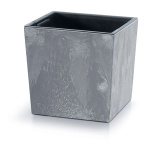 Květináč NURBI CUBE BETON EFFECT tmavě šedý vyobraziť