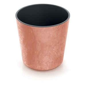 Květináč NURBI ROUNDED BETON EFFECT cihlově červený vyobraziť