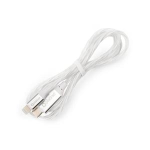 USB kábel USB-C / Lightning konektor s LED podsvietením 27W 1m biela PSCCL1L vyobraziť