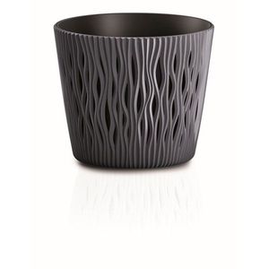 Kvetináč s vložkou Sandy Round antracit vyobraziť