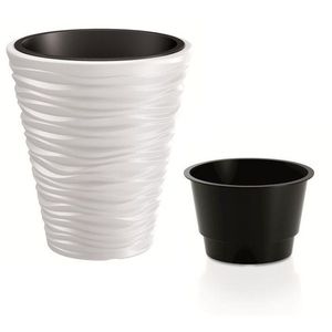 Kvetináč Small Sand s vložením biely vyobraziť