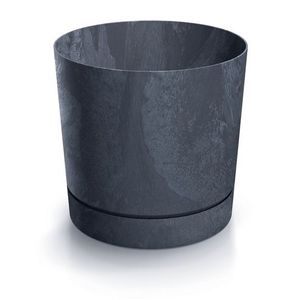 Květináč TUBOS P BETON EFFECT antracitový matný vyobraziť