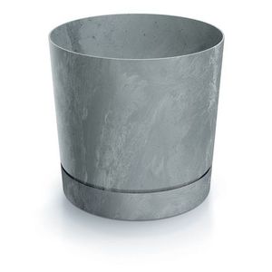 Květináč TUBOS P BETON EFFECT šedý matný vyobraziť