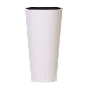 Kvetináč Tubus Slimmer biely lesklý vyobraziť