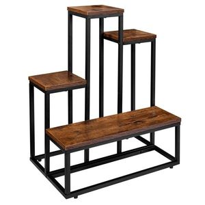 Květinový stojan ANTIRES hnědý/černý vyobraziť