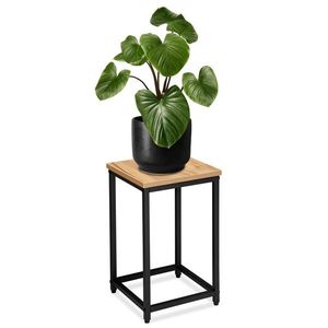 Květinový stojan Loft Arben 40 cm černý/dub Craft vyobraziť