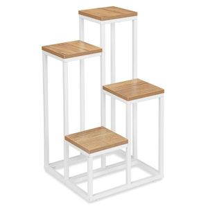 Květinový stojan Mogren bílý/dub craft vyobraziť