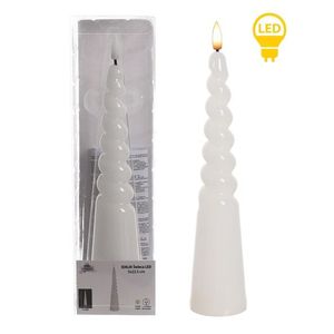 LED svíčka IDALIA SPIRAL 25 cm bílá vyobraziť