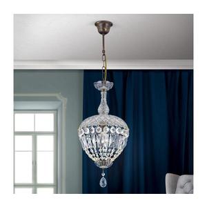 Orion HL 6-1498/1 - Krištáľový luster na reťazi ARILA 1xE27/60W/230V hnedá/patina HL 6-1498/1 Antik/Kristall vyobraziť