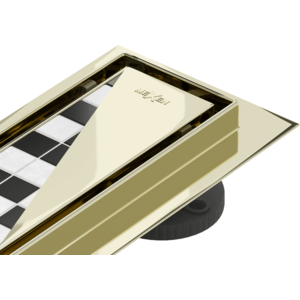 Lineárny odtokový žľab 120 cm MEXEN FLAT 2v1 zlatý vyobraziť