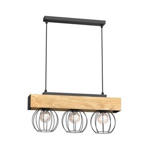 Luster na lanku MENTON 3xE27/15W/230V čierna/hnedá/dub 1640 vyobraziť