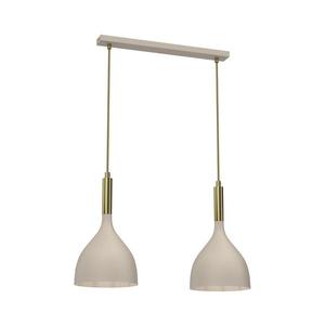 Luster na lanku NOAK 2xE27/15W/230V béžová/zlatá 4001 vyobraziť