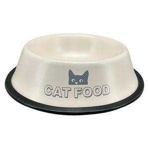 Miska pro kočky CAT FOOD 15 cm krémová vyobraziť
