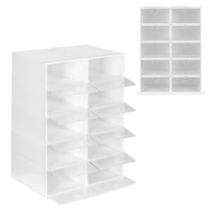 Modulární botník Simple ModernHome bílý/čirý vyobraziť