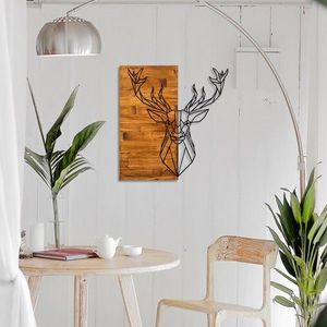 Nástenná dekorácia Agac jeleň orech/čierna vyobraziť