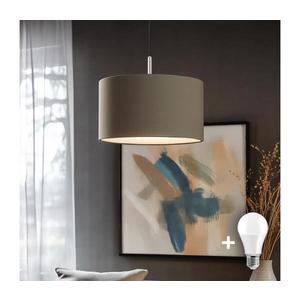 Eglo - LED Luster na lanku TUNJA 1xE27/60W/230V taupe 1xEG32517+1xEG32483 vyobraziť