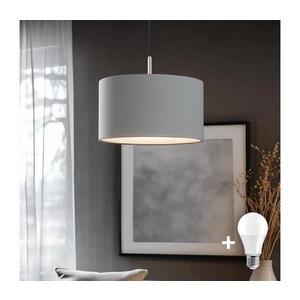 Eglo - LED Luster na lanku TUNJA 1xE27/60W/230V šedá 1xEG32517+1xEG32484 vyobraziť