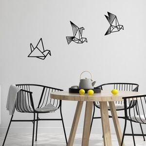 Nástenná dekorácia Oragami čierna vyobraziť