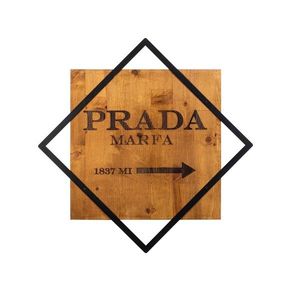 Nástenná drevená dekorácia PRADA hnedá/čierna vyobraziť