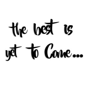 Nástenná drevená dekorácia THE BEST čierna vyobraziť