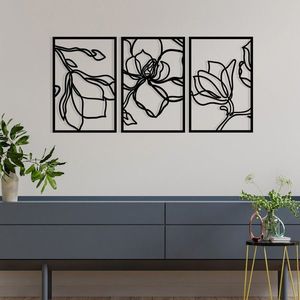 Nástěnná kovová dekorace Adda černá vyobraziť