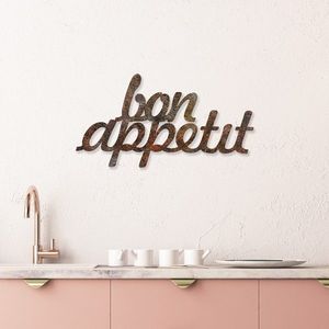 Nástěnná kovová dekorace Bon Appetit vícebarevná vyobraziť