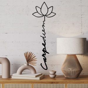 Nástěnná kovová dekorace Carpe Diem 4 černá vyobraziť