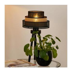 Brilagi - Stolná lampa DAKOTA LUNETA 1xE27/15W/230V čierna/ratan 607896 vyobraziť