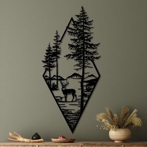 Nástěnná kovová dekorace Deer I. černá vyobraziť