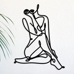 Nástěnná kovová dekorace Eve černá vyobraziť