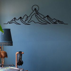 Nástěnná kovová dekorace Everest černá vyobraziť