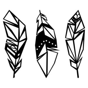 Nástěnná kovová dekorace FEATHER černá vyobraziť