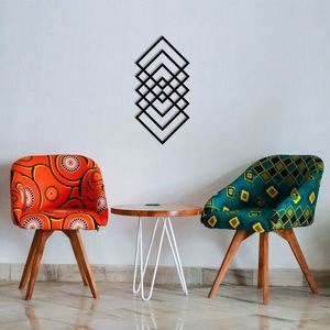 Nástěnná kovová dekorace Geometry černá vyobraziť