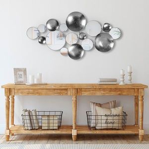 Nástěnná kovová dekorace Infinity 3 stříbrná vyobraziť