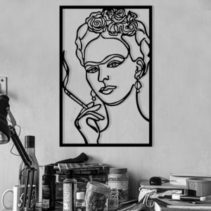 Nástěnná kovová dekorace Kahlo černá vyobraziť