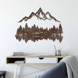 Nástěnná kovová dekorace Landscape 2 vícebarevná vyobraziť