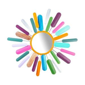 Nástěnná kovová dekorace MIRROR SUN vícebarevná vyobraziť