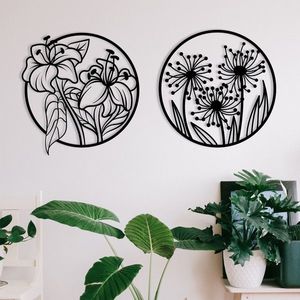 Nástěnná kovová dekorace Mucbir černá vyobraziť