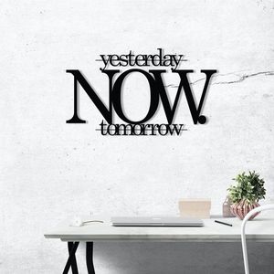 Nástěnná kovová dekorace Now černá vyobraziť