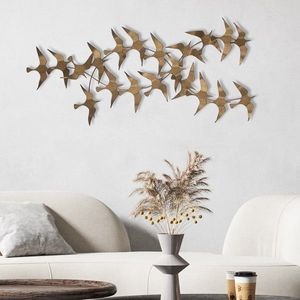 Nástěnná kovová dekorace Sahika zlatá/měděná vyobraziť