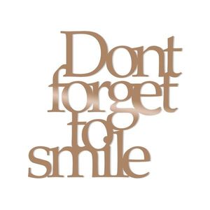 Nástěnná kovová dekorace SMILE měděná vyobraziť