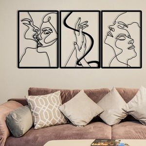 Nástěnná kovová dekorace The Unity Of Love černá vyobraziť