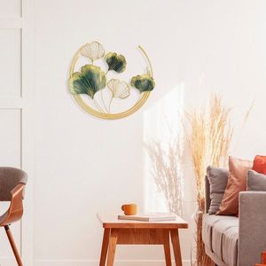 Nástěnná kovová dekorace Weifang zelená/zlatá vyobraziť